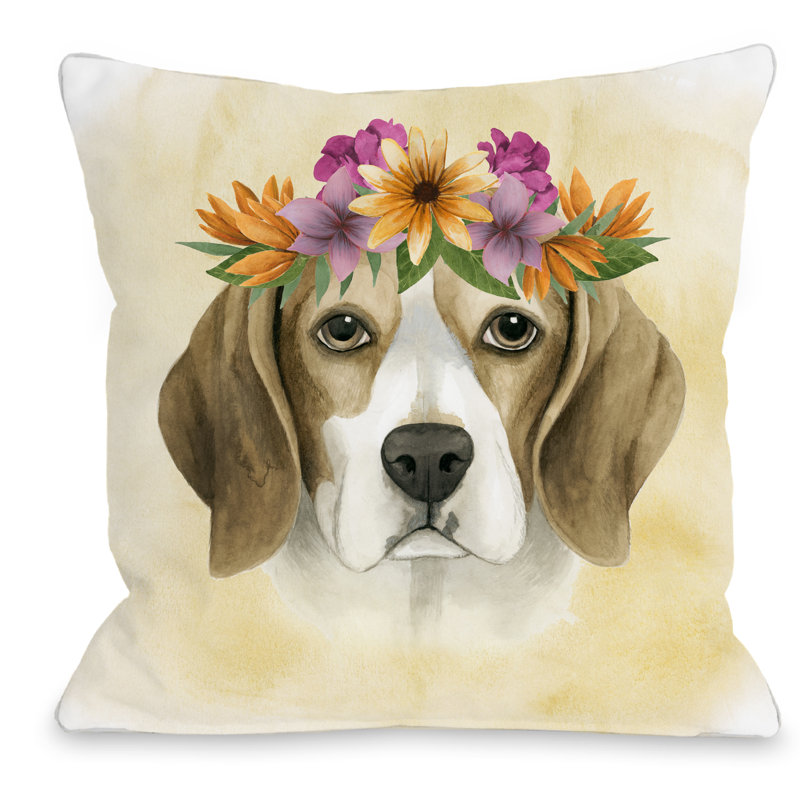 beagle throw pillow